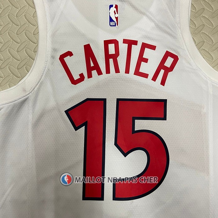 Maillot Tornto Raptors Vince Carter NO 15 Association 2022-23 Blanc